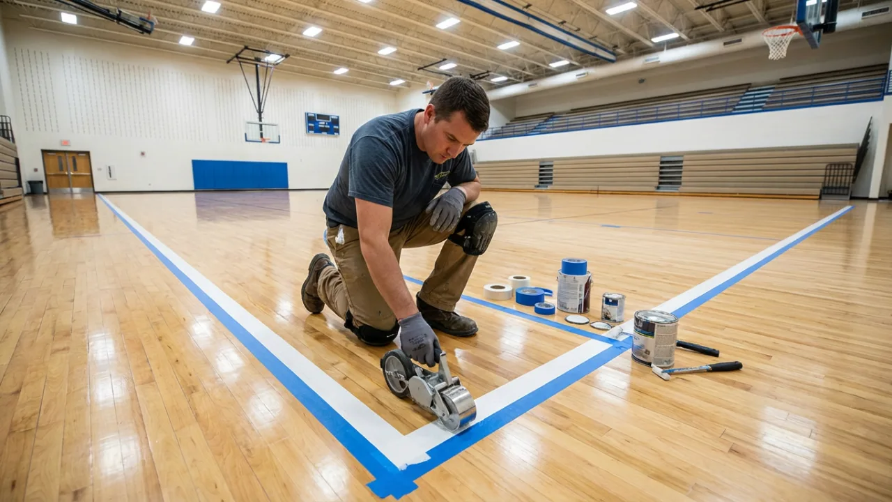 Court line marking in Oman