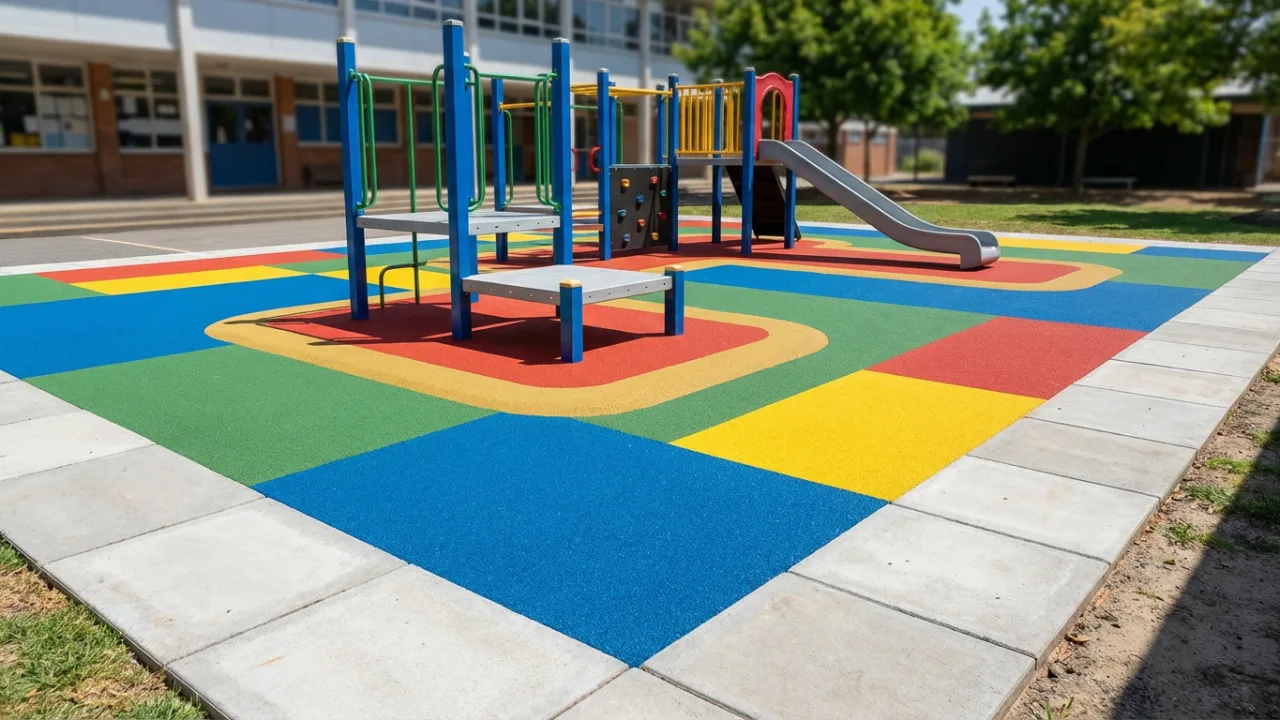 Outdoor futsal court surface in Oman